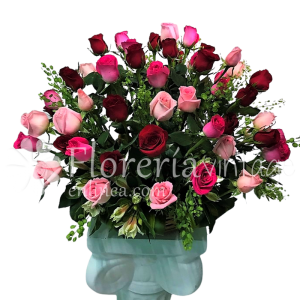 floreria-en-lerdo-50RCOL-BC-50-rosas-en-canasta